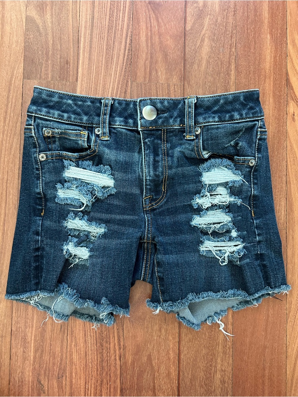 American Eagle Jean Shorts High Rise  Next Level Stretch Size 0